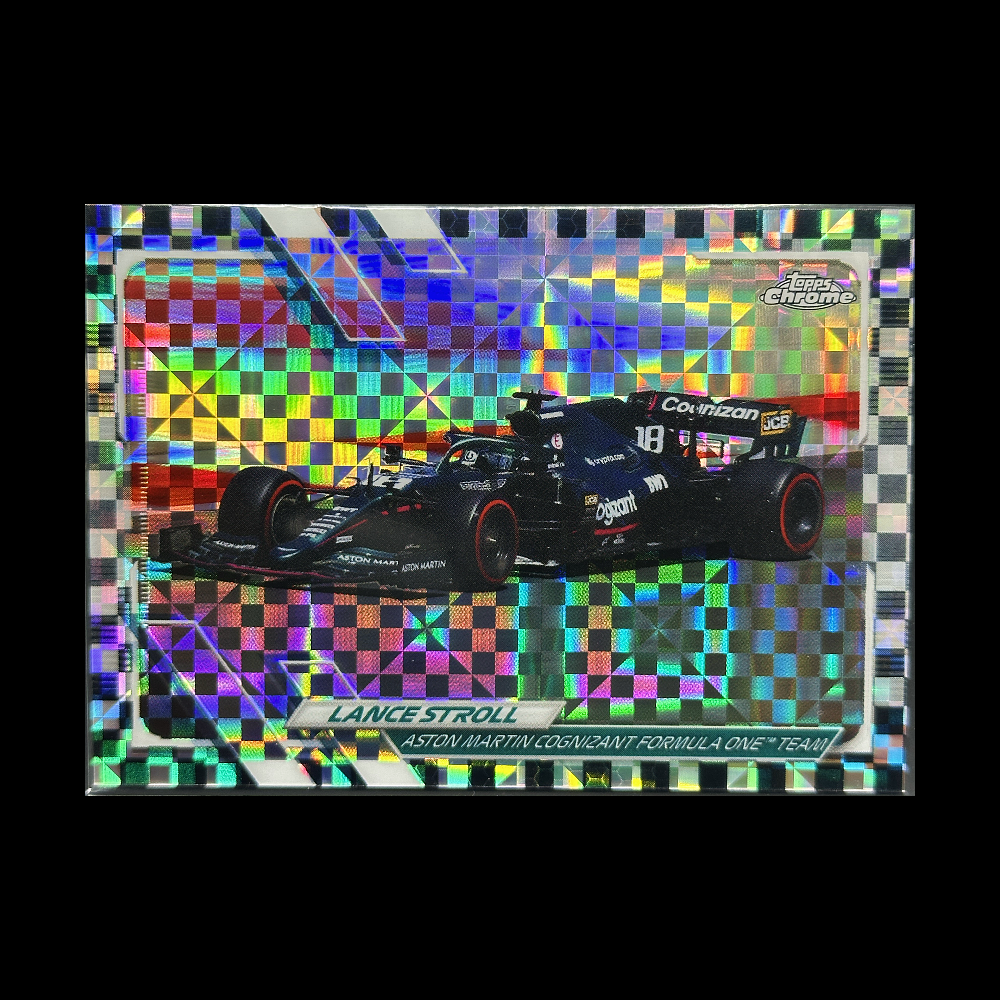 2021 Topps Chrome Lance Stroll Black & White Checker