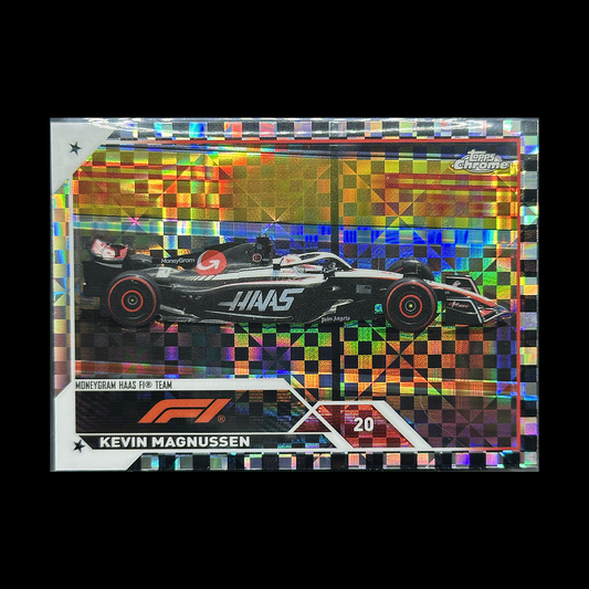 2023 Topps Chrome Kevin Magnussen Black & White Checker