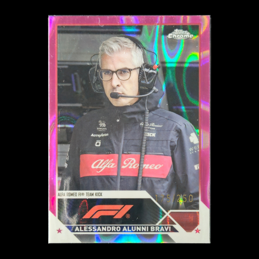 2023 Topps Chrome Formula 1 Alunni Bravi Fuscha Lava /250