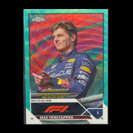 2023 Topps Chrome Max Verstappen Aqua Wave /150